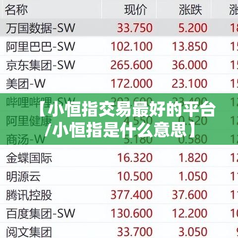 【小恒指交易最好的平台/小恒指是什么意思】