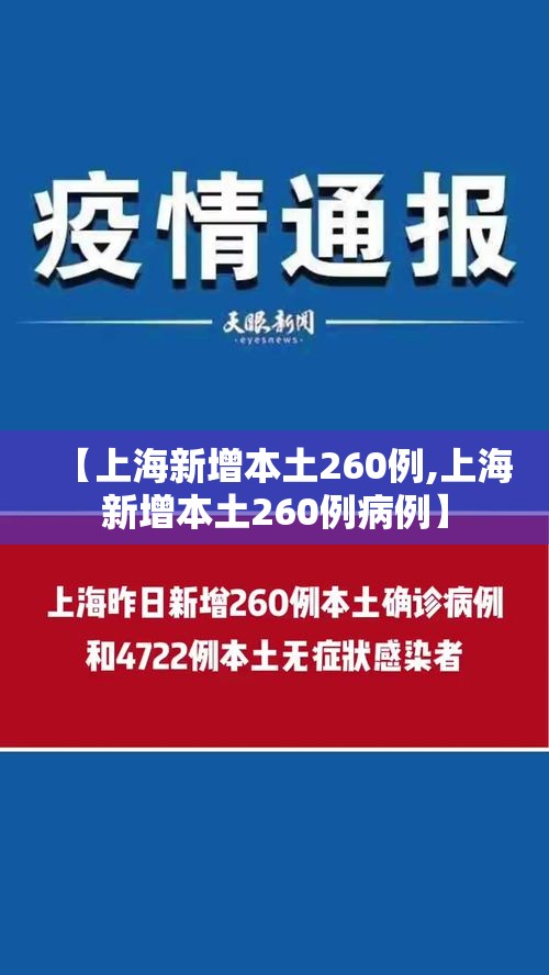 【上海新增本土260例,上海新增本土260例病例】