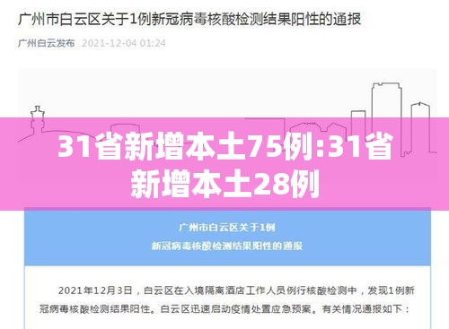 31省新增本土75例:31省新增本土28例 31省新增本土75例:31省新增本土28例