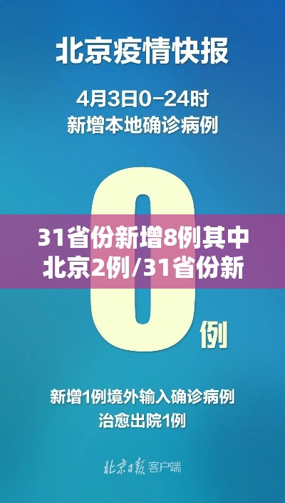 31省份新增8例其中北京2例/31省份新增3例确诊北京1例