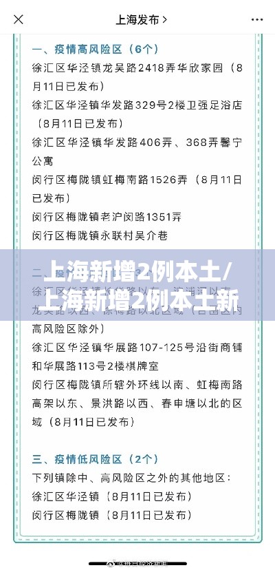 上海新增2例本土/上海新增2例本土新冠疫情 上海新增2例本土/上海新增2例本土新冠疫情