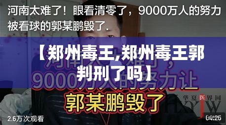 【郑州毒王,郑州毒王郭判刑了吗】