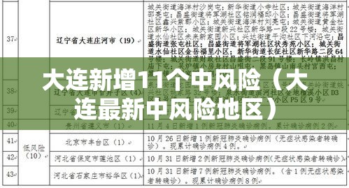 大连新增11个中风险(大连最新中风险地区) 大连新增11个中风险(大连最新中风险地区)