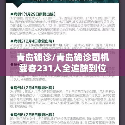 青岛确诊/青岛确诊司机载客231人全追踪到位 青岛确诊/青岛确诊司机载客231人全追踪到位