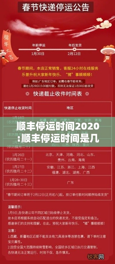 顺丰停运时间2020:顺丰停运时间是几月几号 顺丰停运时间2020:顺丰停运时间是几月几号
