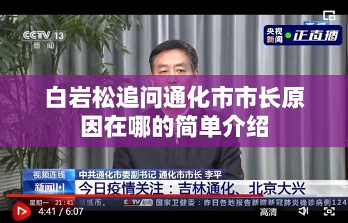 白岩松追问通化市市长原因在哪的简单介绍