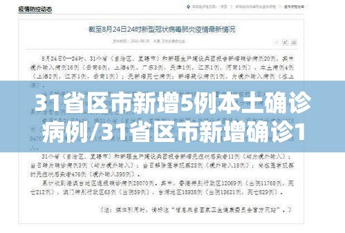 31省区市新增5例本土确诊病例/31省区市新增确诊12例含本土4例 31省区市新增5例本土确诊病例/31省区市新增确诊12例含本土4例