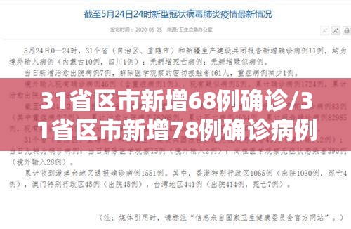 31省区市新增68例确诊/31省区市新增78例确诊病例 31省区市新增68例确诊/31省区市新增78例确诊病例