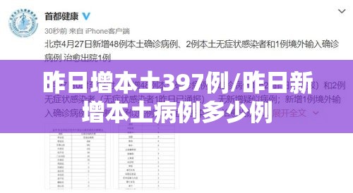 昨日增本土397例/昨日新增本土病例多少例 昨日增本土397例/昨日新增本土病例多少例