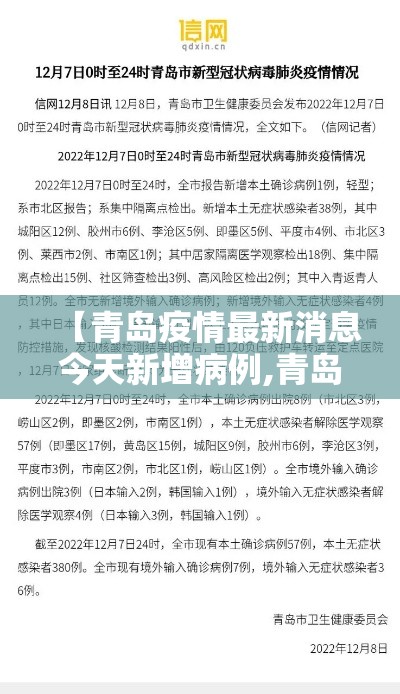 【青岛疫情最新消息今天新增病例,青岛疫情最新消息今天新增病例轨迹】 【青岛疫情最新消息今天新增病例,青岛疫情最新消息今天新增病例轨迹】