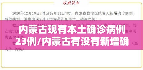 内蒙古现有本土确诊病例23例/内蒙古有没有新增确诊病例