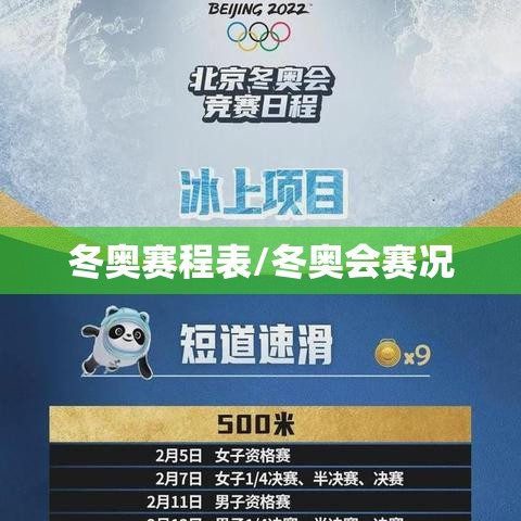 冬奥赛程表/冬奥会赛况
