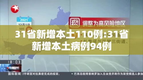 31省新增本土110例:31省新增本土病例94例 31省新增本土110例:31省新增本土病例94例