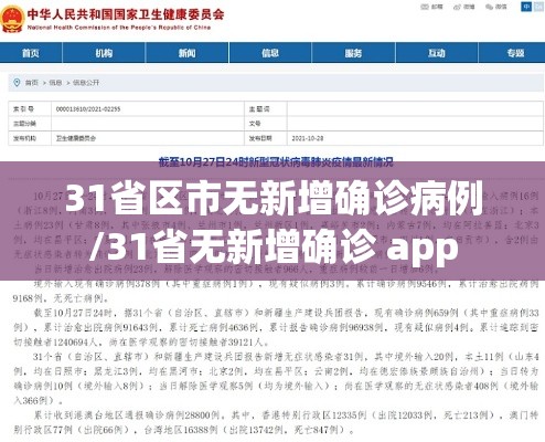 31省区市无新增确诊病例/31省无新增确诊 app
