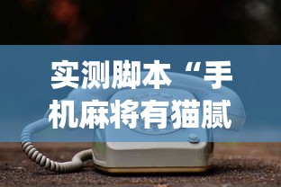实测脚本“手机麻将有猫腻吗”(原来真的有挂)