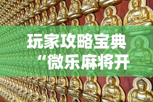 玩家攻略宝典“微乐麻将开挂器苹果版”其实确实有挂