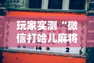 玩家实测“微信打哈儿麻将怎么赢”其实确实有挂