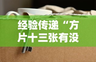 经验传递“方片十三张有没有人有挂其实可以装挂