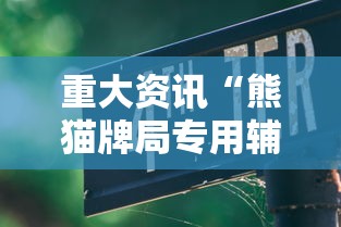 重大资讯“熊猫牌局专用辅助器”下载教程