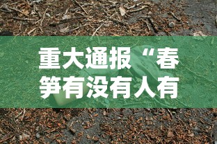 重大通报“春笋有没有人有挂	”确实可以开挂