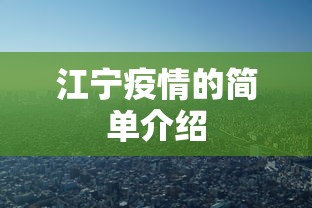 江宁疫情的简单介绍