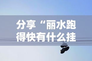 分享“丽水跑得快有什么挂	”真可以装挂