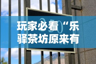 玩家必看“乐驿茶坊原来有挂真可以装挂