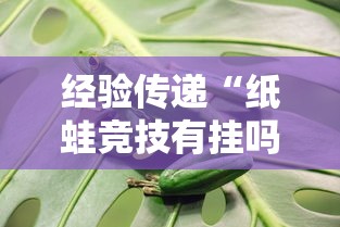 经验传递“纸蛙竞技有挂吗专用软件	”确实真的有挂