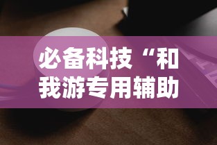 必备科技“和我游专用辅助器	”详细辅助