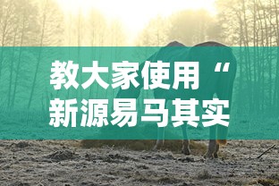 教大家使用“新源易马其实可以开挂吗事实上确实有挂 教大家使用“新源易马其实可以开挂吗事实上确实有挂