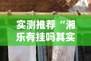 实测推荐“湘乐有挂吗其实是有挂”太坑了真的有挂