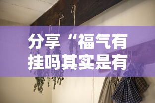 分享“福气有挂吗其实是有挂	”可以辅助