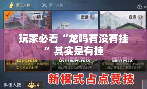 玩家必看“龙鸣有没有挂”其实是有挂