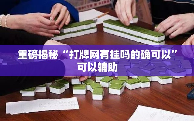 重磅揭秘“打牌网有挂吗的确可以”可以辅助