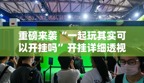 重磅来袭“一起玩其实可以开挂吗	”开挂详细透视辅助
