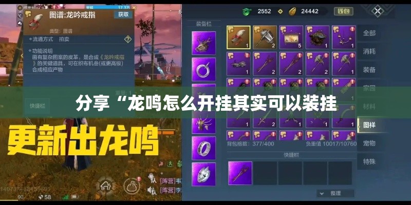分享“龙鸣怎么开挂其实可以装挂 分享“龙鸣怎么开挂其实可以装挂