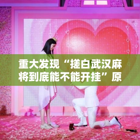 重大发现“搓白武汉麻将到底能不能开挂”原来真有挂