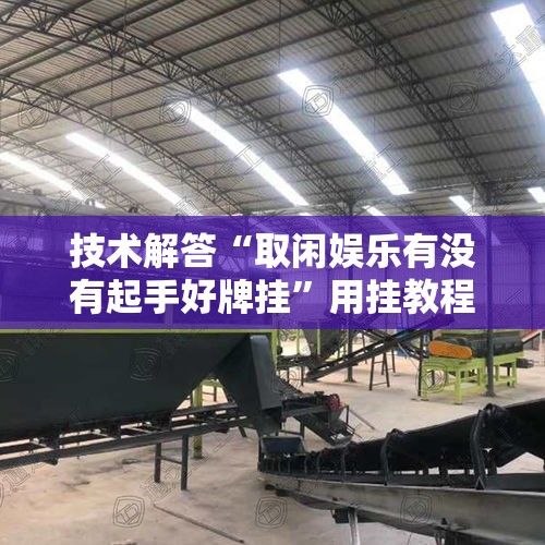 技术解答“取闲娱乐有没有起手好牌挂	”用挂教程