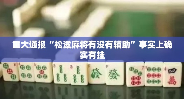 重大通报“松滋麻将有没有辅助”事实上确实有挂