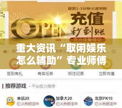 重大资讯“取闲娱乐怎么辅助”专业师傅带你了解