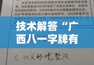 技术解答“广西八一字牌有规律吗	”确实是有挂的