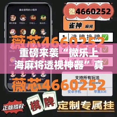重磅来袭“微乐上海麻将透视神器”真的有挂