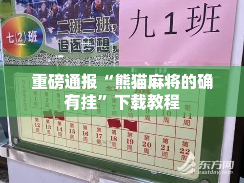 重磅通报“熊猫麻将的确有挂”下载教程