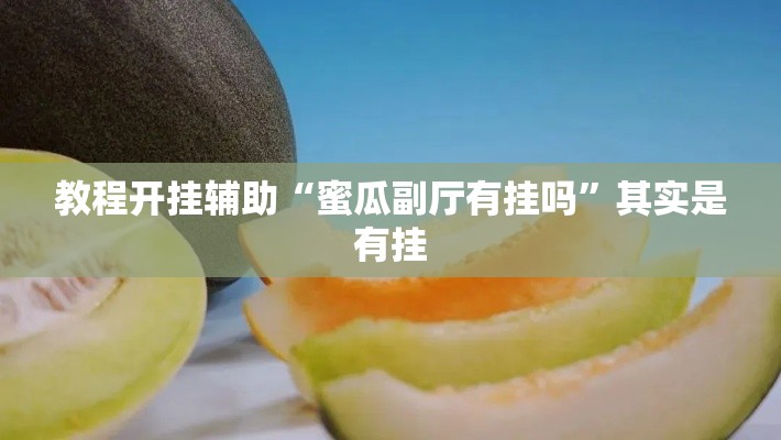 教程开挂辅助“蜜瓜副厅有挂吗”其实是有挂