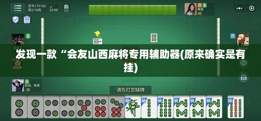 发现一款“会友山西麻将专用辅助器(原来确实是有挂)