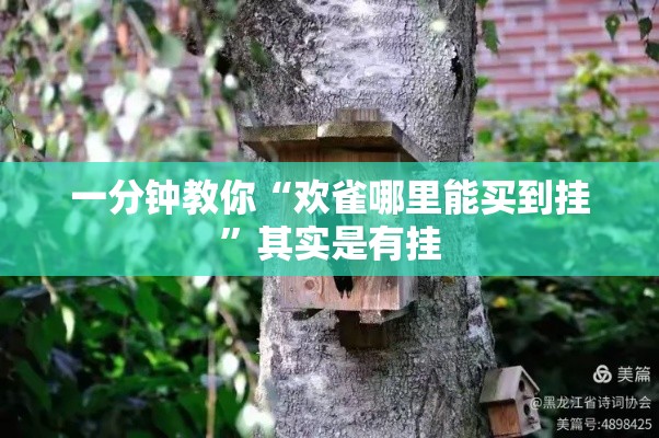 一分钟教你“欢雀哪里能买到挂”其实是有挂