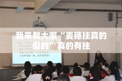 我来教大家“麦穗挂真的假的	”真的有挂
