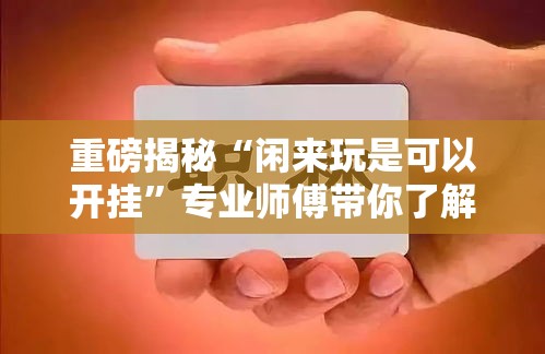 重磅揭秘“闲来玩是可以开挂	”专业师傅带你了解