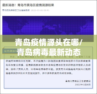 青岛疫情源头在哪/青岛病毒最新动态 青岛疫情源头在哪/青岛病毒最新动态