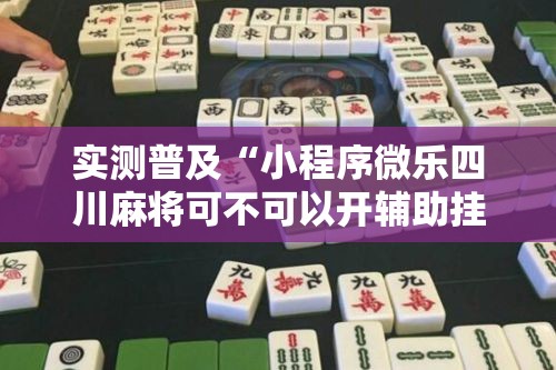 实测普及“小程序微乐四川麻将可不可以开辅助挂”2026用挂